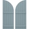 Ekena Millwork Americraft 6-Board (2 Batten) Wood Joined Board-n-Batten Shutters w/ Arch Top, ARW101BQ621X77SBH, PR ARW101BQ621X77SBH - alternate 1